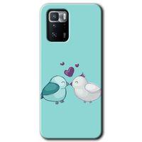 Poco x3 GT Kılıf HD Desen Baskılı Arka Kapak + Temperli Cam - Mutlu Kuşlar
