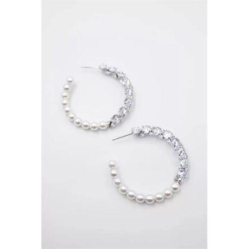 Zirkon Taşlı Küpe - Gümüş