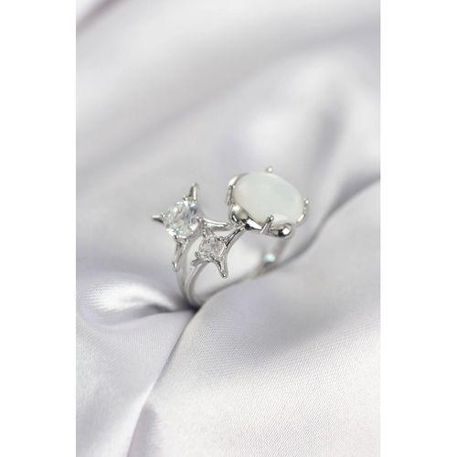 Gümüş Renk Kutup Yıldızı Model Kadın Yüzük