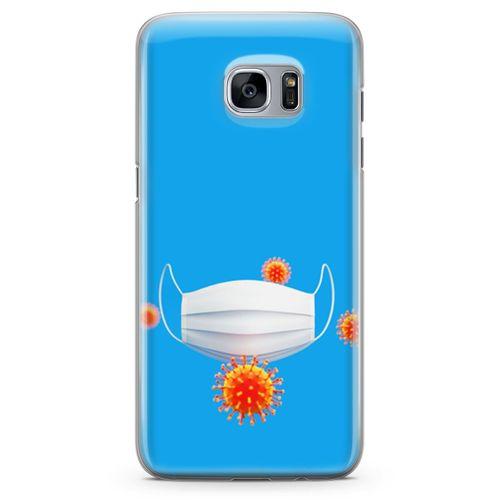 Samsung Galaxy S7 Edge Kılıf Maske Ve Virusler Arka Kapak Koruma Desenli Full Koruyucu