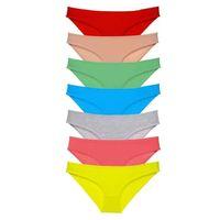 7 Adet Süper Eko Set Likralı Kadın Slip Külot Çok Renkli