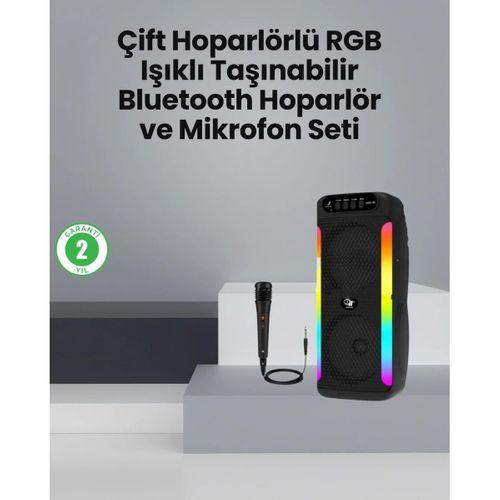 Taşınabilir Şarjlı Hoparlör Usb, Sd Kart, Aux Girişli