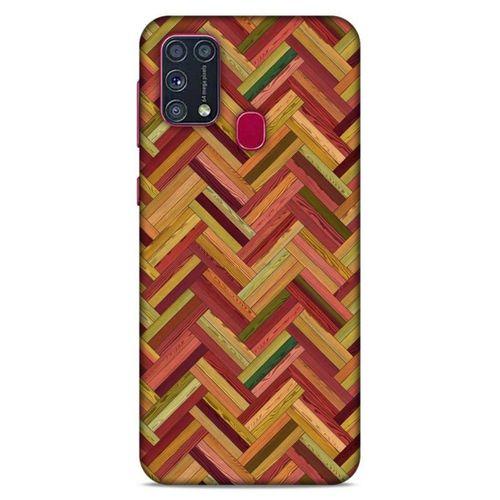 Lopard Samsung Galaxy M31 Uyumlu Kılıf Wood'X (40) Fit Silikon Kılıf Desenli