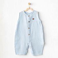 Andywawa Andywawa AC25883 Müslin Home Bebe Tulum Blue