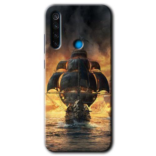 Redmi Note 8 Kılıf HD Desen Baskılı Arka Kapak - Siyah İnci