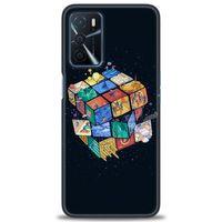 Oppo A16 Kılıf HD Baskılı Kılıf - Küplerdeki İnsanlar + Tam Ekran Koruyucu