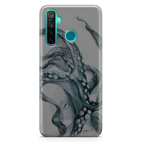 Oppo Realme 5 Pro Kılıf Ahtapot Arka Kapak Koruma Desenli Full Koruyucu