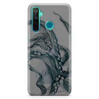 Oppo Realme 5 Pro Kılıf Ahtapot Arka Kapak Koruma Desenli Full Koruyucu