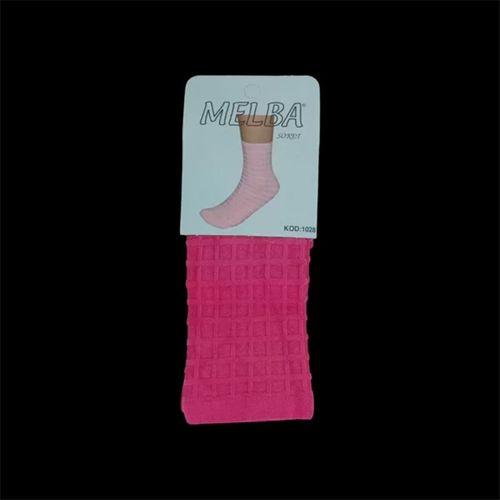 Melba Kareli Polymid Soket Çorap