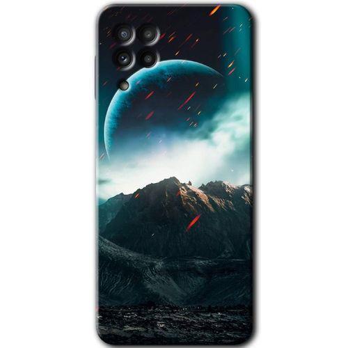 MRCİLETİSİM Samsung Galaxy M22 Kılıf Baskılı Kapak - Uzay Gökyüzü +Tam Ekran Koruyucu