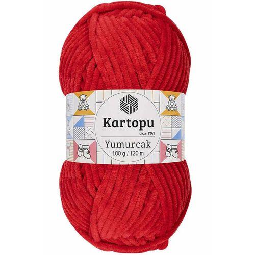 1 Adet Yumurcak Kadife El Örgü İpi Açık Kırmızı K165