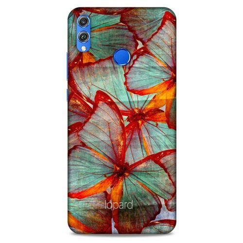Huawei Honor 8x Kılıf Kelebek Etkisi (31) TPU Kılıf Kırmızı Yeşil
