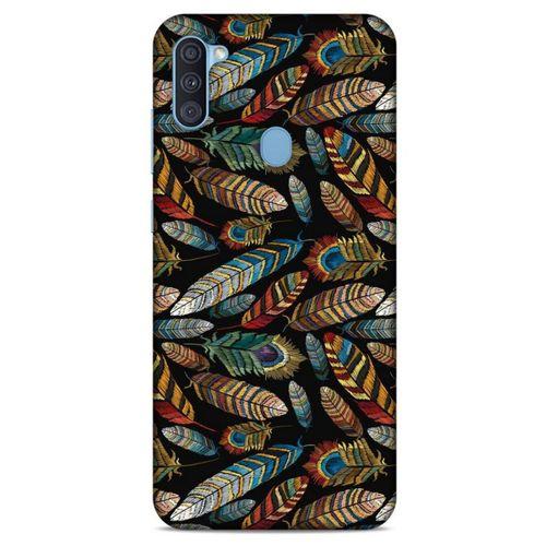 Samsung Galaxy A11 Kılıf Desenli Özel Seri Tüyler (28) Arka Kapak