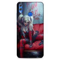 Huawei Honor 8x Uyumlu Kılıf Harley Quinn (22) Tam Koruma Kılıfı Kırmızımsı kahverengi