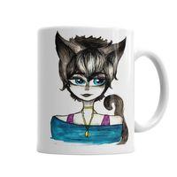 Menina Gata Kupa Bardak Porselen