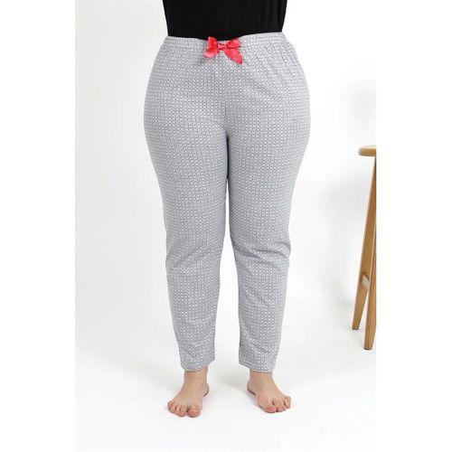 Kadın Pamuklu Büyük Beden Alt Pijama Gri