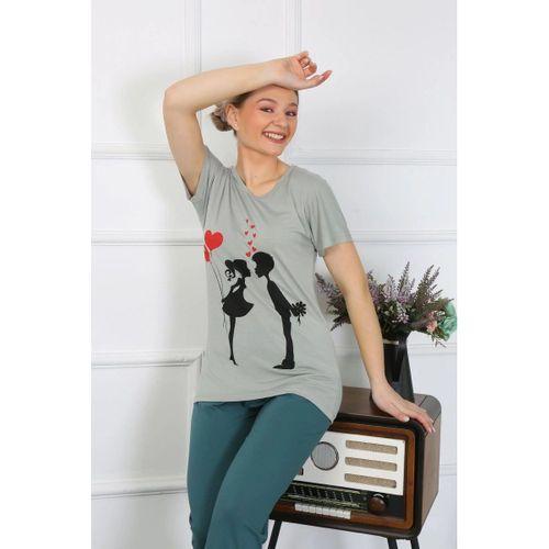 Kadın Kısa Kol Penye Pijama Takımı