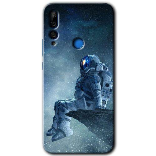 Huawei Y9 Prime 2019 Kılıf Baskılı Kapak - Astronot Yalnızlığı +Tam Ekran Koruyucu