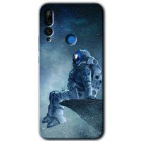 Huawei Y9 Prime 2019 Kılıf Baskılı Kapak - Astronot Yalnızlığı +Tam Ekran Koruyucu