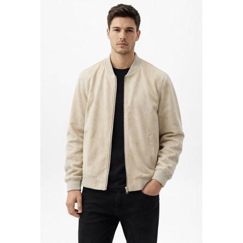 Erkek Regular Fit Mevsimlik Hakim Yaka Süet Spor Mont BGL-ST05014