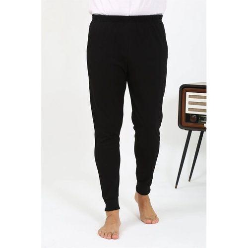 Erkek Pamuk Tek Alt Pijama Siyah