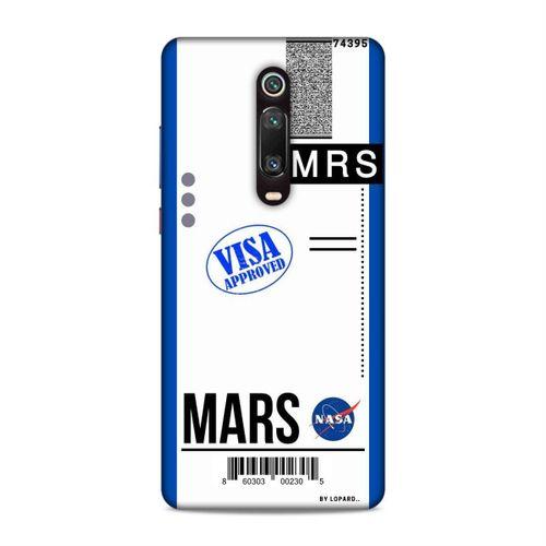 Xiaomi Mi 9T Pro Kılıf Uçak Bileti Mars Arka Kapak Koruma Desenli Full Koruyucu