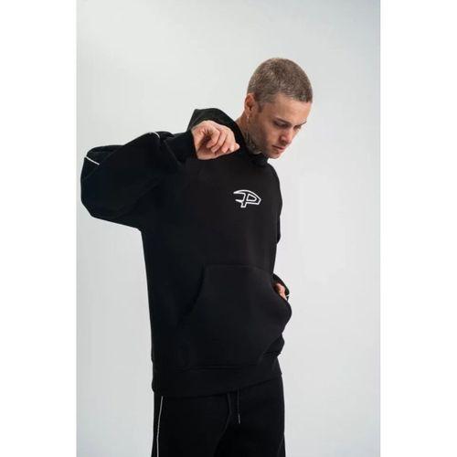 POLIZEI Premium Kalite Unisex Kapşonlu Ara Biyeli SweatShirt - Siyah