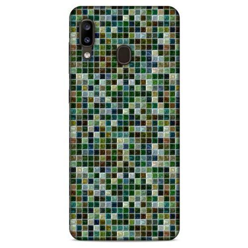 Mermer Desenli (29) Tema Arka Koruma Kılıfı Haki Samsung Galaxy A20 Kılıf