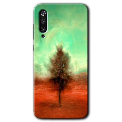 Xiaomi Mi 9 SE Kılıf HD Desen Baskılı Arka Kapak+Temperli Cam - Outlines Paint