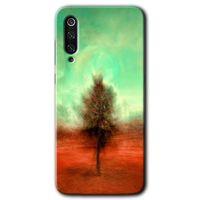 Xiaomi Mi 9 SE Kılıf HD Desen Baskılı Arka Kapak+Temperli Cam - Outlines Paint