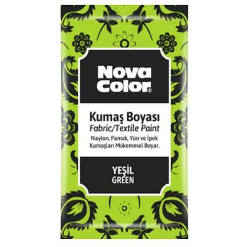 Nova Color Toz Kumaş Boyası Yeşil - 4 adet  ve 1 adet sabitleyici