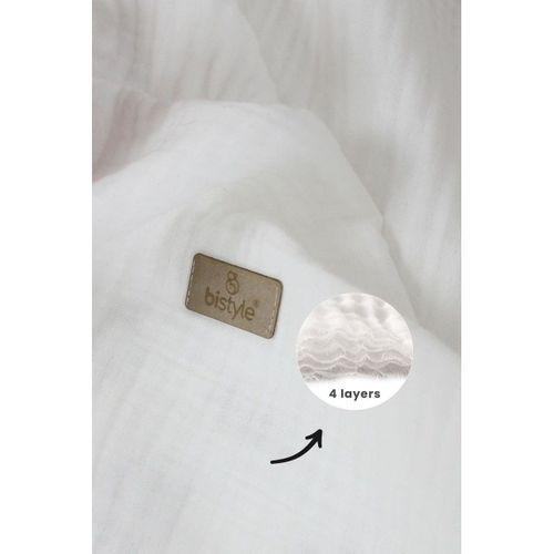 Bistyle Bistyle Müslin Battaniye 120x120 Cm 70101 Ekru