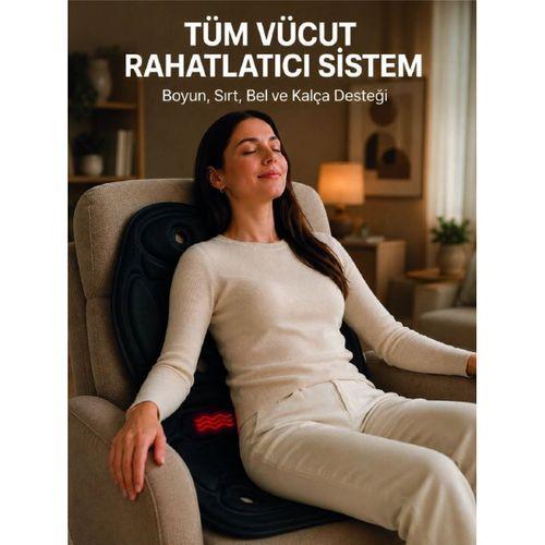 Titreşimli Isıtmalı Koltuk Tipi Masaj Minderi Ergonomik Tasarım