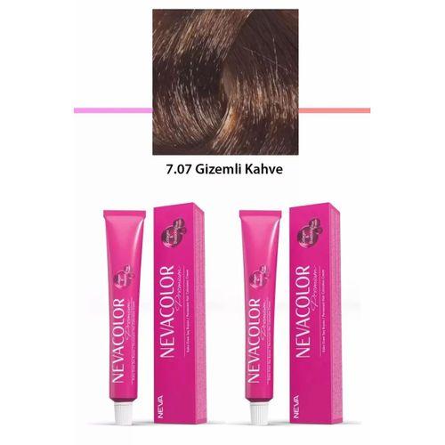 2 li Set Premium 7.07 Gizemli Kahve - Kalıcı Krem Saç Boyası 2 X 50 g Tüp