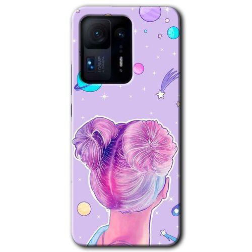 MRCİLETİSİM Xiaomi Mi Mix 4 Kılıf HD Desen Baskılı Arka Kapak+Temperli Cam - Uzaylı Kız