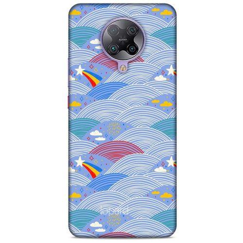 Xiaomi Poco F2 Pro Kılıf Pastel Renkler (2) Kabı Mor Beyaz