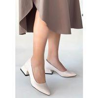 Nitya Bej Baskılı Rugan Topuklu Ayakkabı