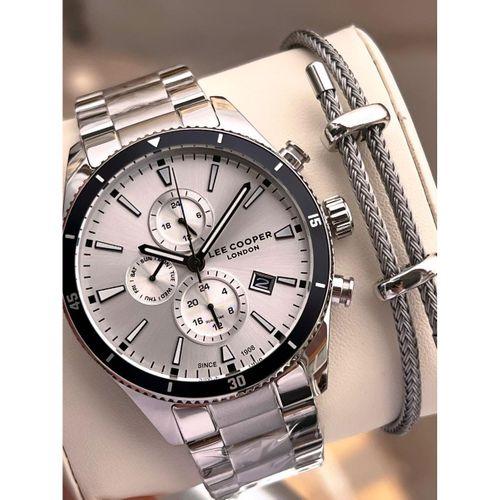 Lee Cooper İtalyan Tasarım Bileklik Hediyeli 2 Yıl Garantili 5 Atm Erkek Kol Saati ELC.08326.330