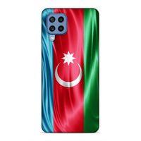 Samsung Galaxy M22 Uyumlu Kılıf Azarbaijan (36) Glitter Kılıf Tam Bayrak