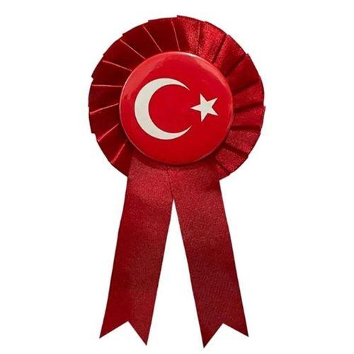 Fiyonklu Rozet Bayraklı