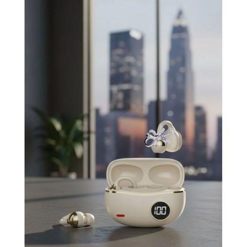 Handsfree Kablosuz Bluetooth Kulaklık Kristal Net Ses 2 Kurdele Küpe Hediyeli