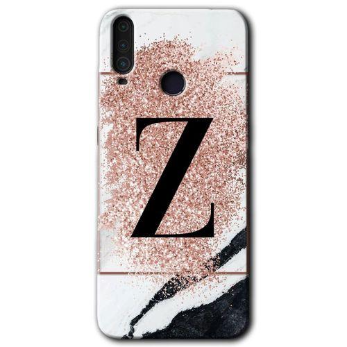 General Mobile GM 10 Kılıf HD Desen Baskılı Arka Kapak - Pembe Mermer Desenli Z Harfi