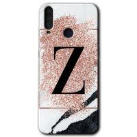 General Mobile GM 10 Kılıf HD Desen Baskılı Arka Kapak - Pembe Mermer Desenli Z Harfi