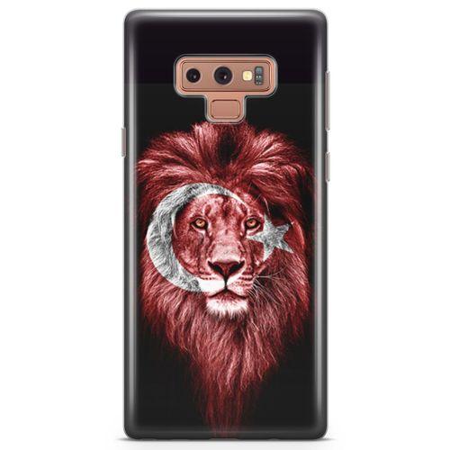 Samsung Galaxy Note 9 Kılıf Aslan Türk Arka Kapak Koruma Desenli Full Koruyucu