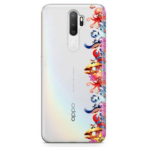 Oppo A9 2020 Kılıf Ahtapot Nemo Mercan Arka Kapak Koruma Desenli Full Koruyucu