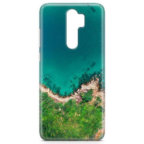 Xiaomi Redmi Note 8 Pro Kılıf Mavi Tur Arka Kapak Koruma Desenli Full Koruyucu