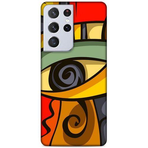 Lopard Samsung Galaxy S21 Ultra Uyumlu Kılıf Soyut Sanat (7) Baskılı Telefon Kılıfı
