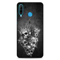 Lopard Huawei P30 Lite Uyumlu Kılıf Tattoo's (47) Crystal Flex Kılıf Kafatasları