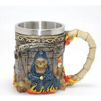 Grim Reaper Azrail Kabartmalı 3d Tasarım Çelik Kupa Bardak