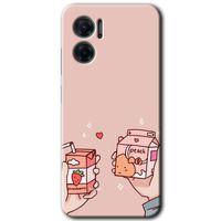 Potkal Hediye Fabrikası Xiaomi Redmi 10 5G HD Baskılı Kılıf + 9D Tam Ekran Koruyucu - Meyveli Süt